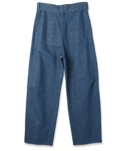 Barrel 1Tuck Wide Denim Pants with Long Belt