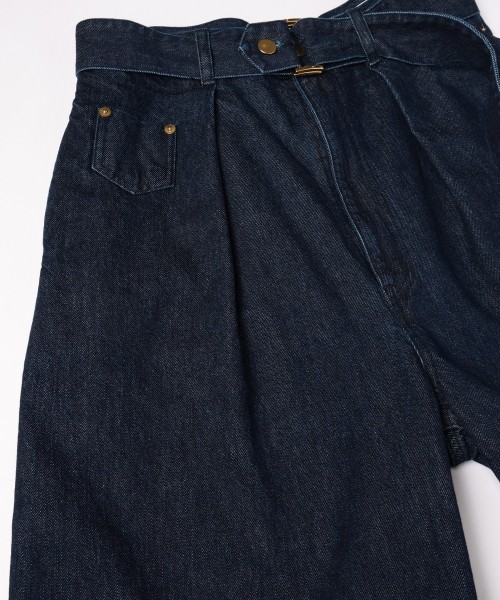 Barrel 1Tuck Wide Denim Pants with Long Belt