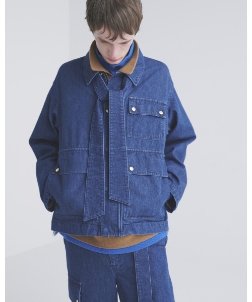 Barrel 1Tuck Wide Denim Pants with Long Belt