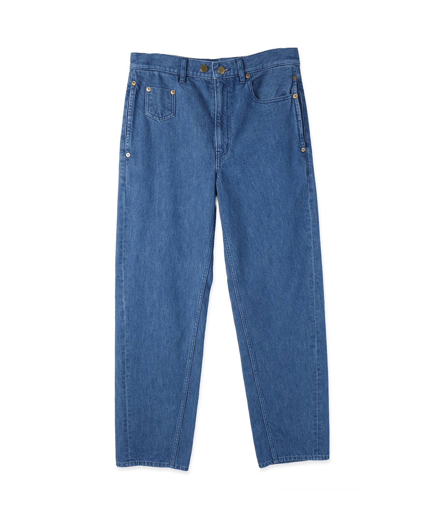 Asymmetrical Pocket Straight Denim Pant