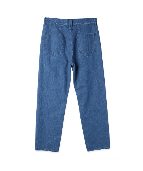 Asymmetrical Pocket Straight Denim Pant