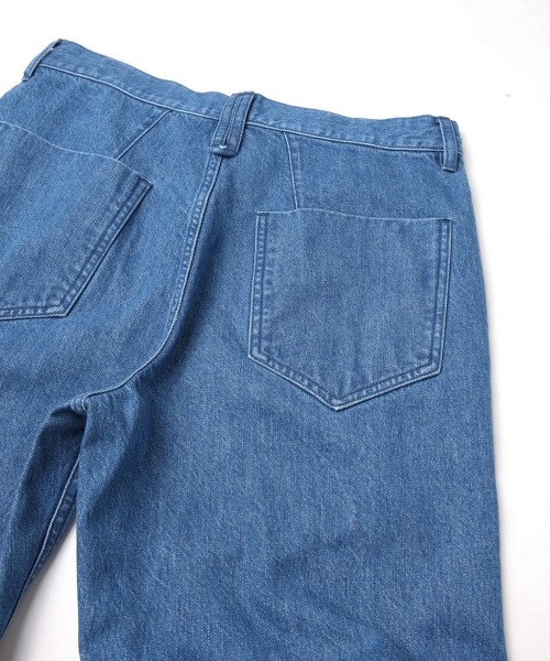 Asymmetrical Pocket Straight Denim Pant
