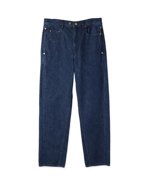 Asymmetrical Pocket Straight Denim Pant