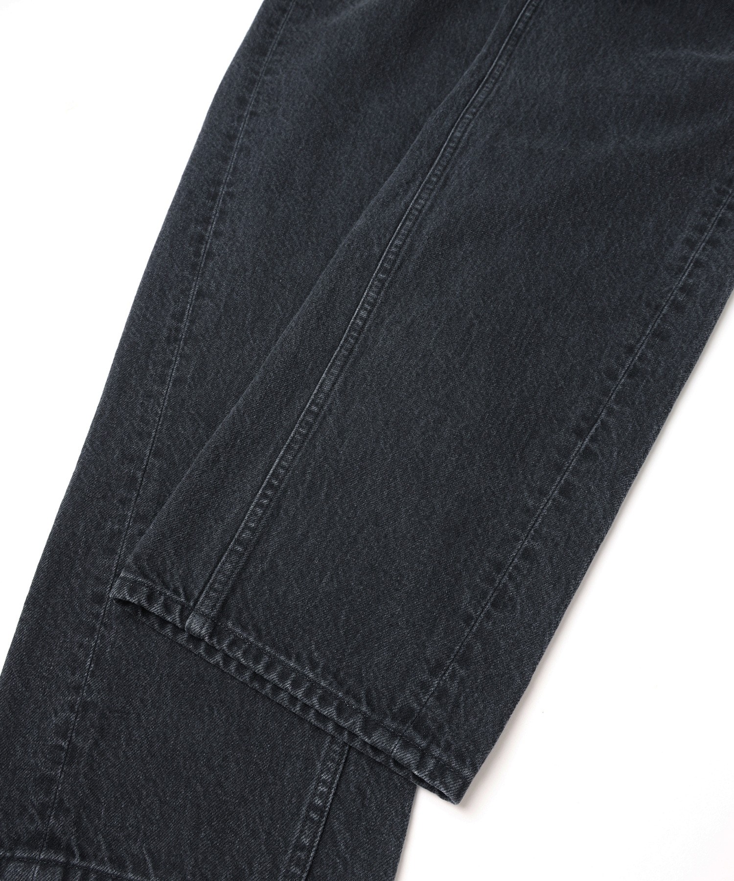 Asymmetrical Pocket Straight Denim Pant
