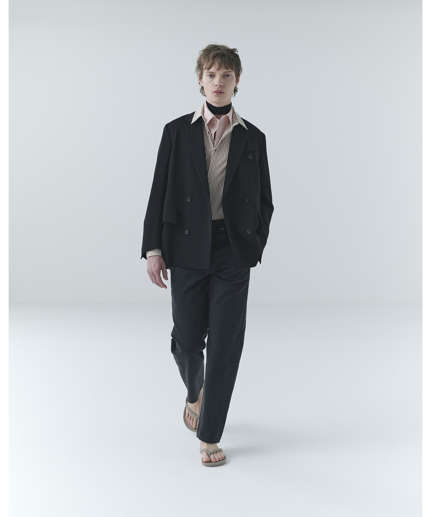 Asymmetrical Pocket Straight Denim Pant