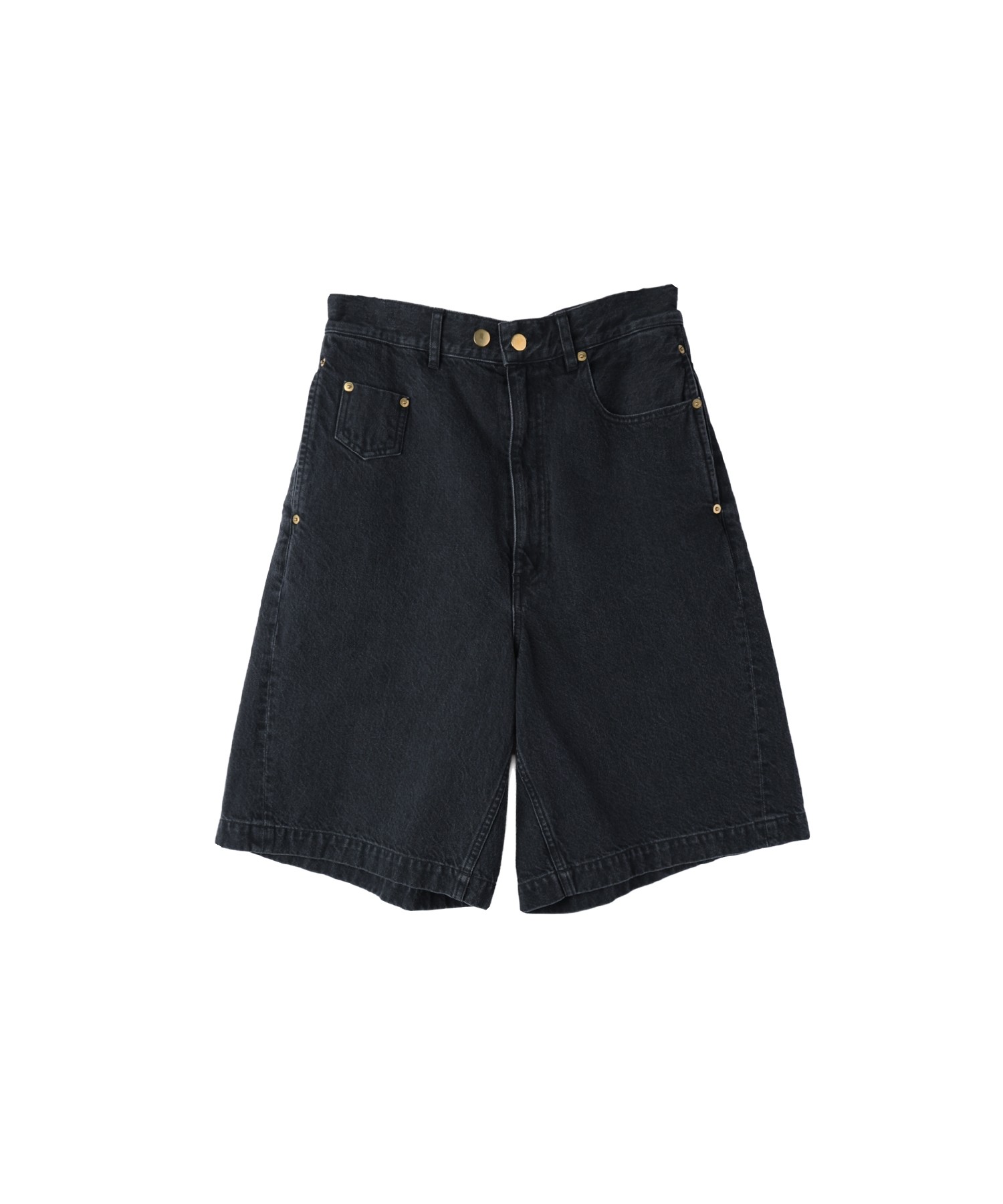 Asymmetrical Pocket Denim Half Pant