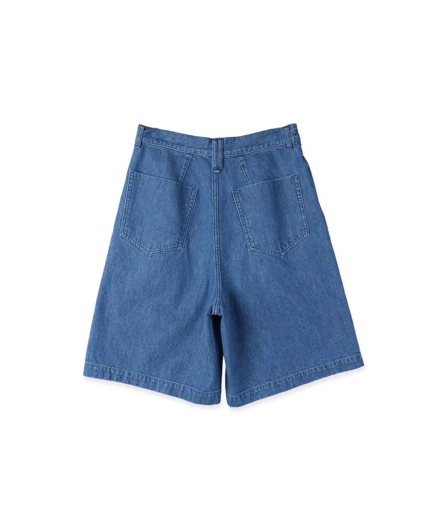 Asymmetrical Pocket Denim Half Pant