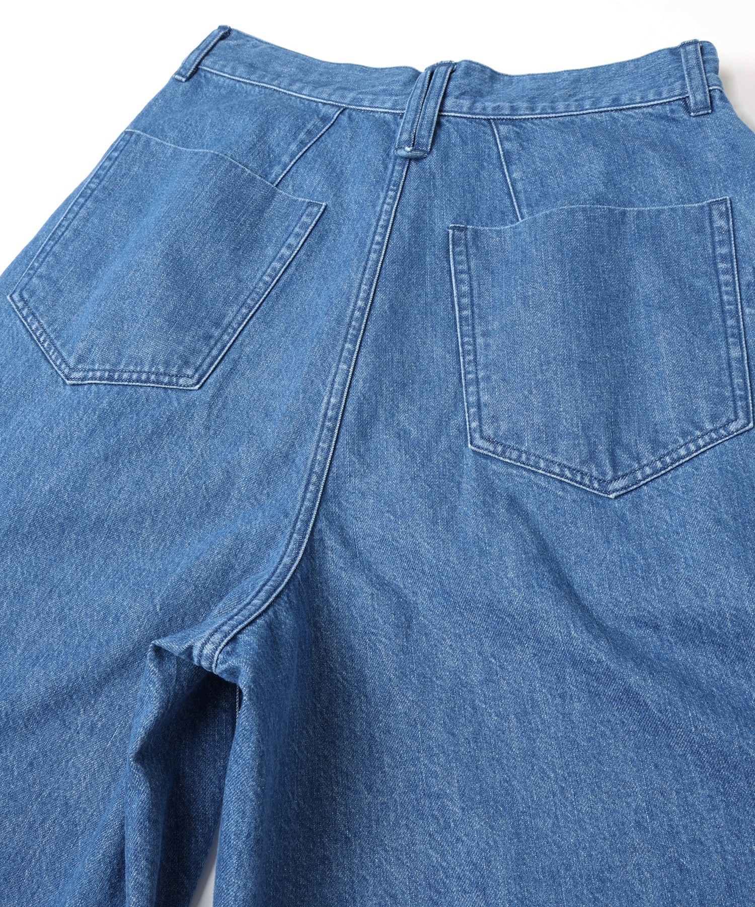 Asymmetrical Pocket Denim Half Pant