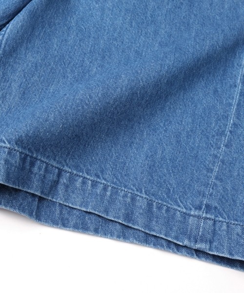 Asymmetrical Pocket Denim Half Pant