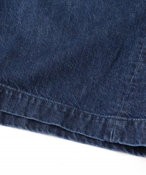 Asymmetrical Pocket Denim Half Pant