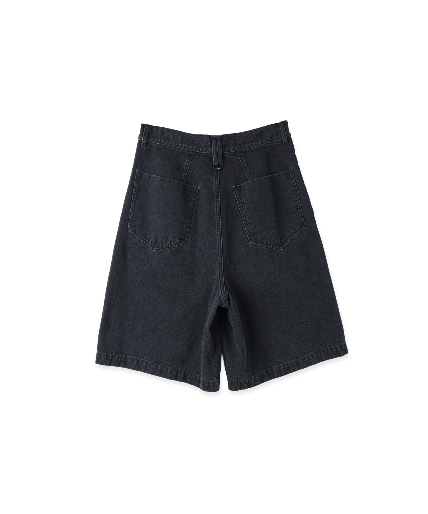 Asymmetrical Pocket Denim Half Pant