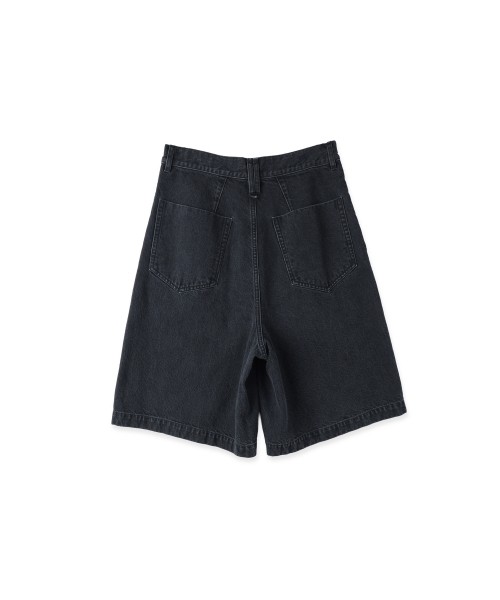 Asymmetrical Pocket Denim Half Pant