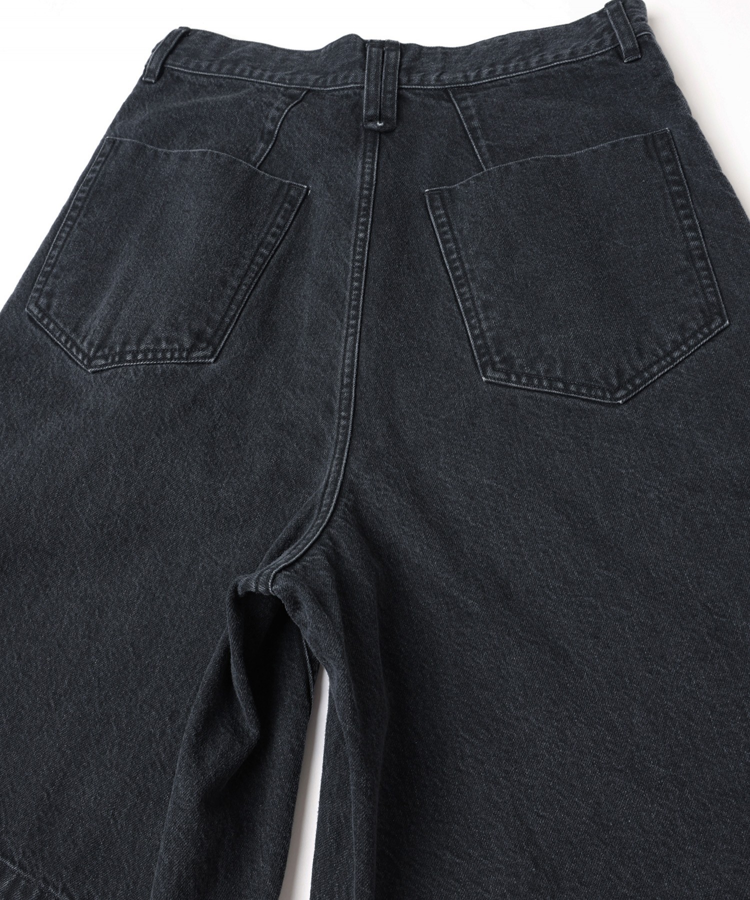 Asymmetrical Pocket Denim Half Pant