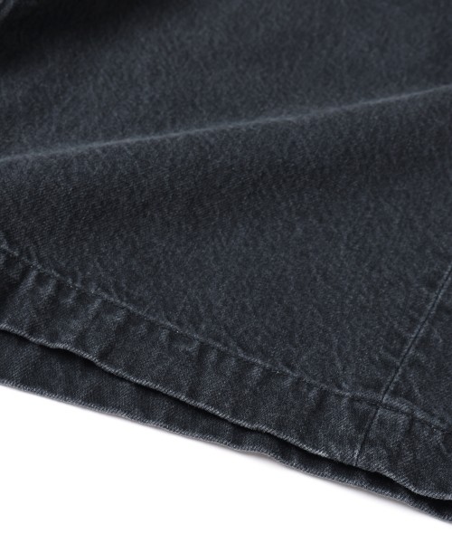 Asymmetrical Pocket Denim Half Pant