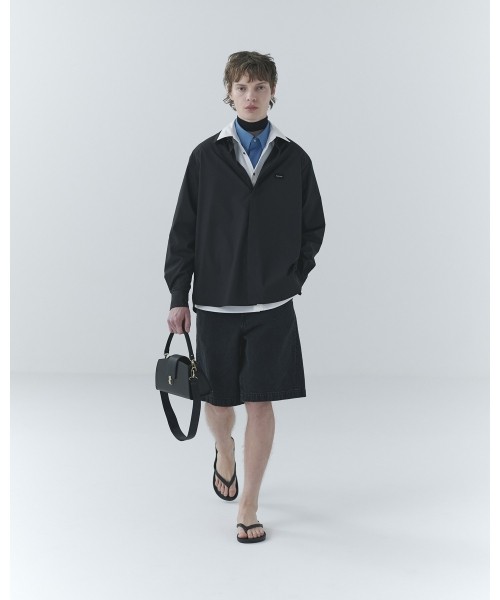 Asymmetrical Pocket Denim Half Pant