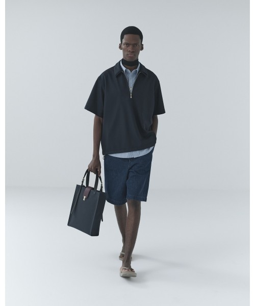 Asymmetrical Pocket Denim Half Pant