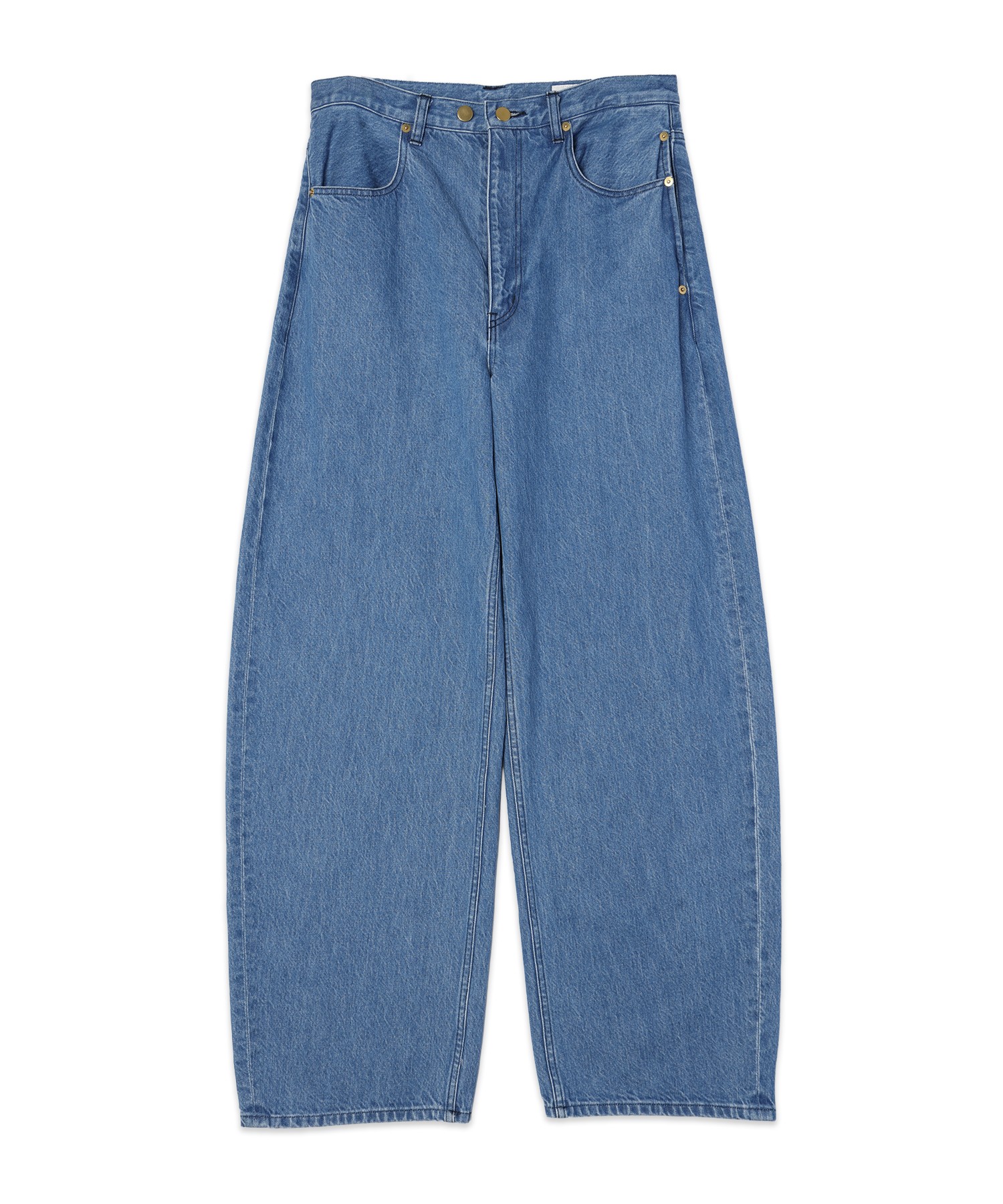 Heavy Bleach Wash 12oz Denim Wide Curve Pants