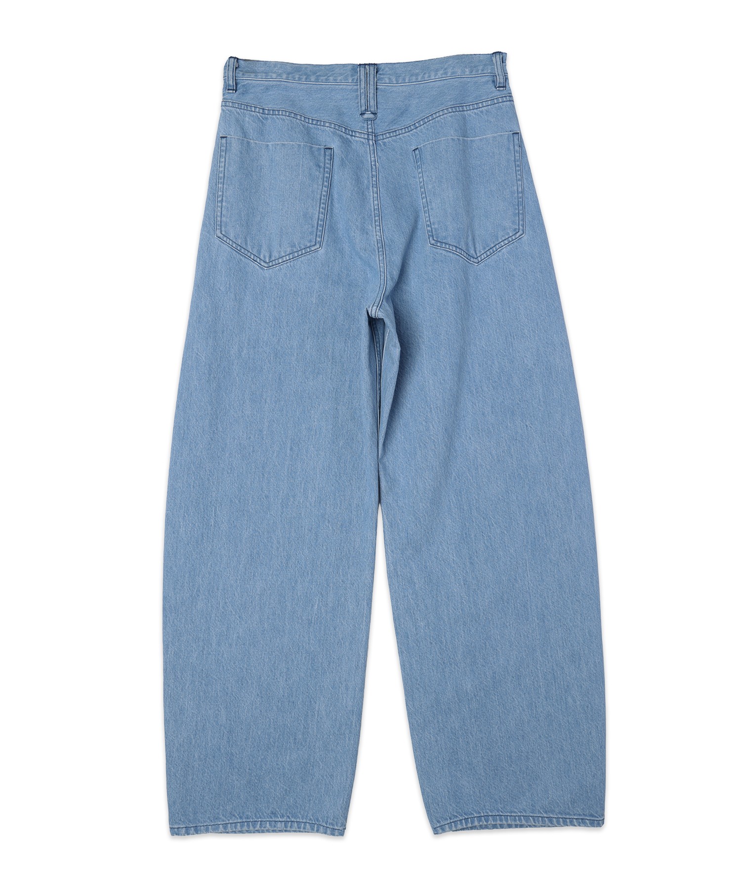 Heavy Bleach Wash 12oz Denim Wide Curve Pants