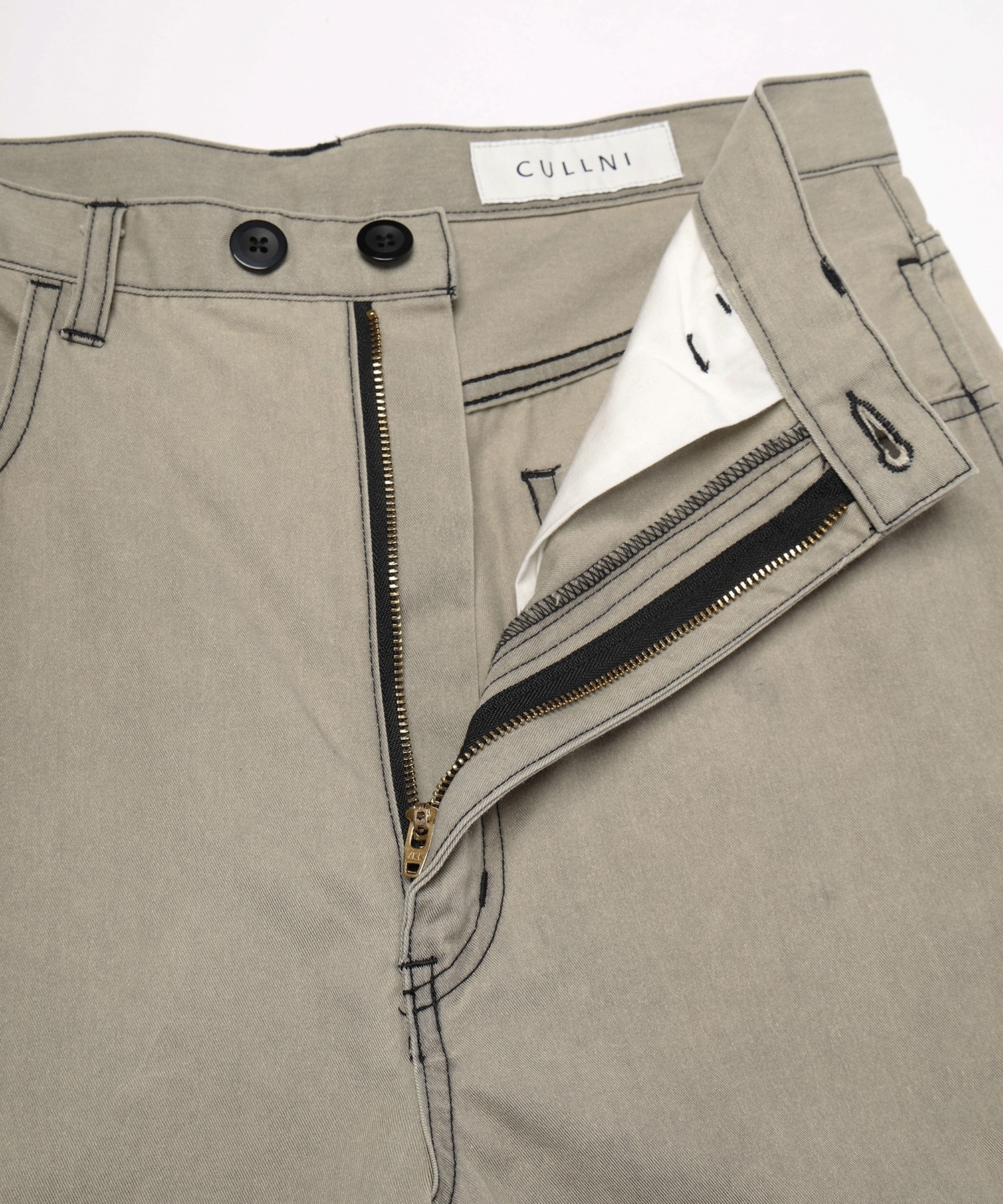 Frosted Wash Chino Wide Curve Pants