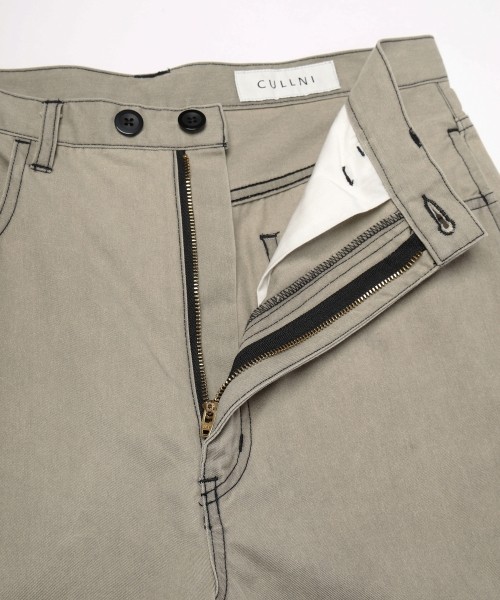Frosted Wash Chino Wide Curve Pants