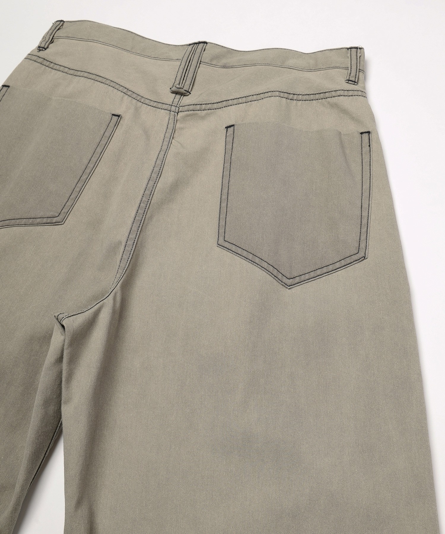Frosted Wash Chino Wide Curve Pants