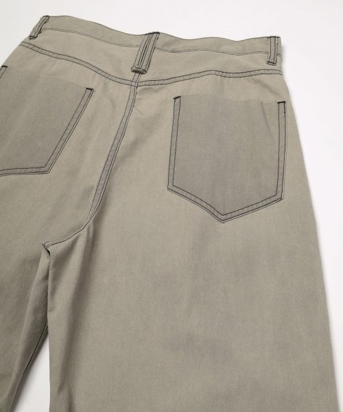 Frosted Wash Chino Wide Curve Pants
