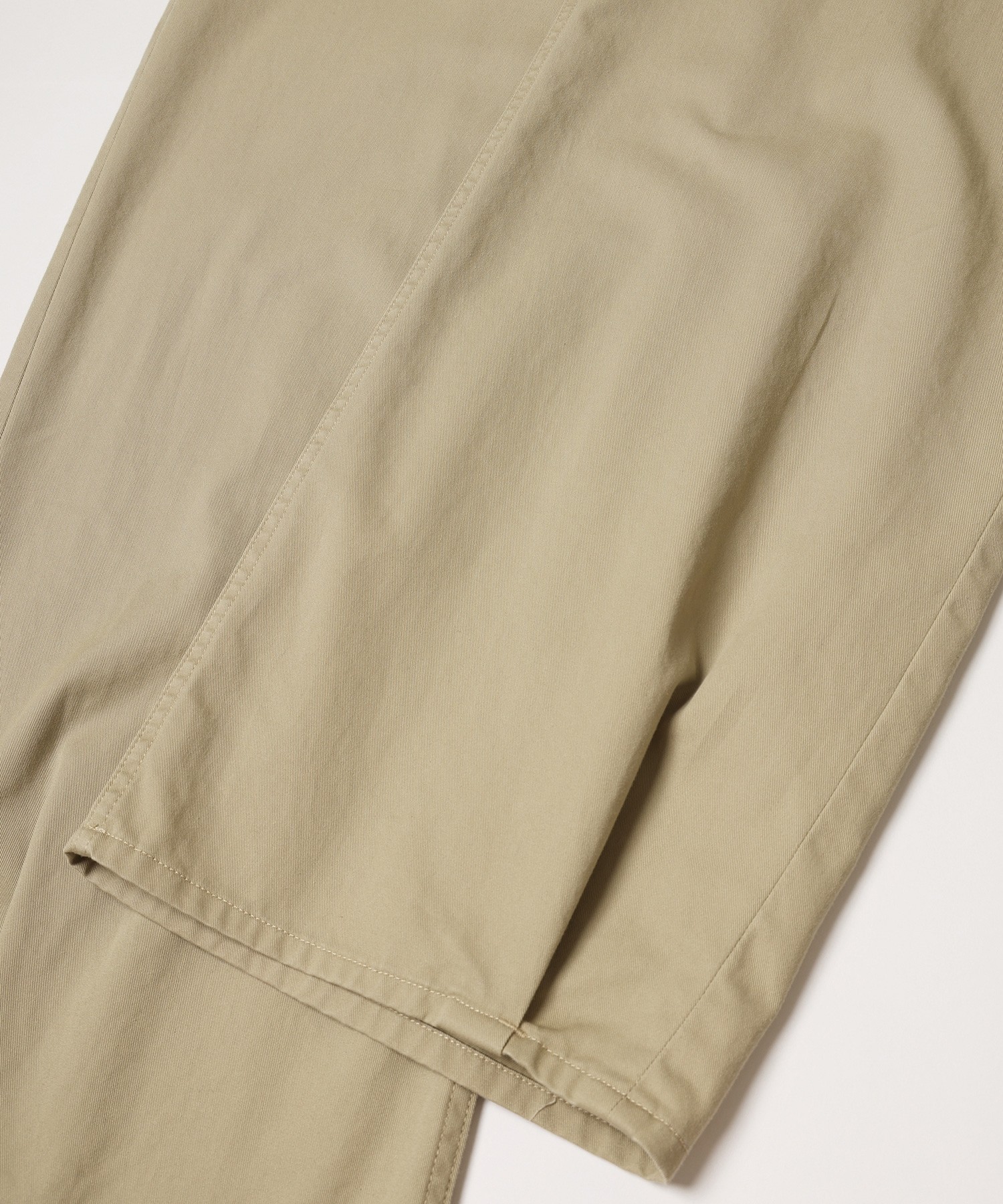 Frosted Wash Waist & Hem Tuck Chino Wide Pants