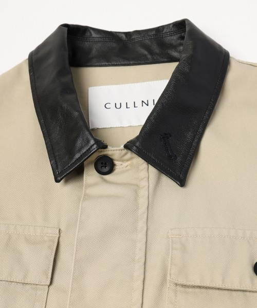 Frosted Wash Leather Collar Chino Jacket
