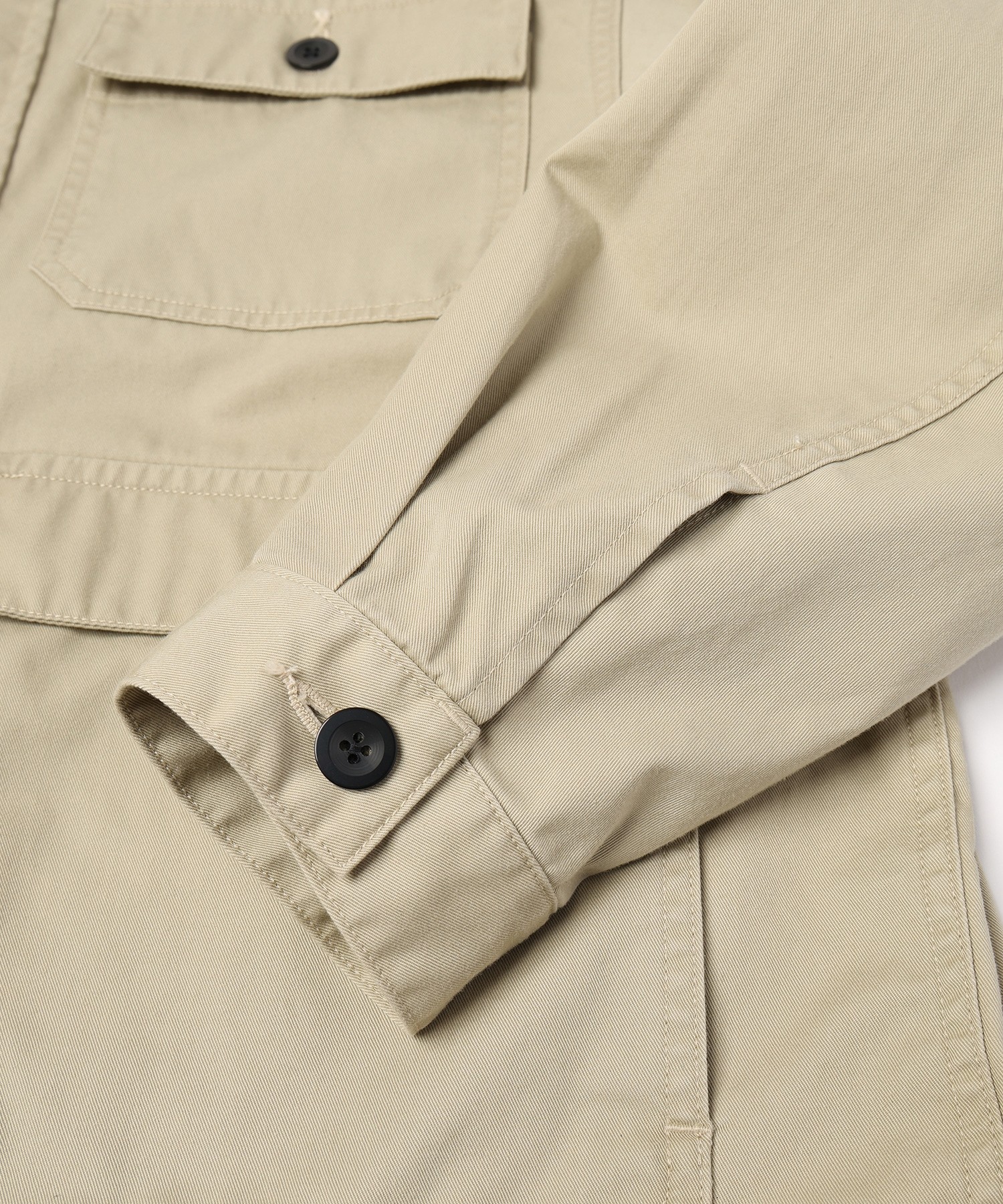 Frosted Wash Leather Collar Chino Jacket