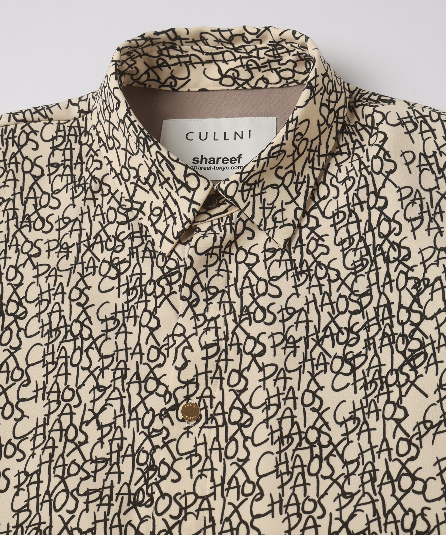 CHAOS Pattern Asymmetrical Layered Shirt