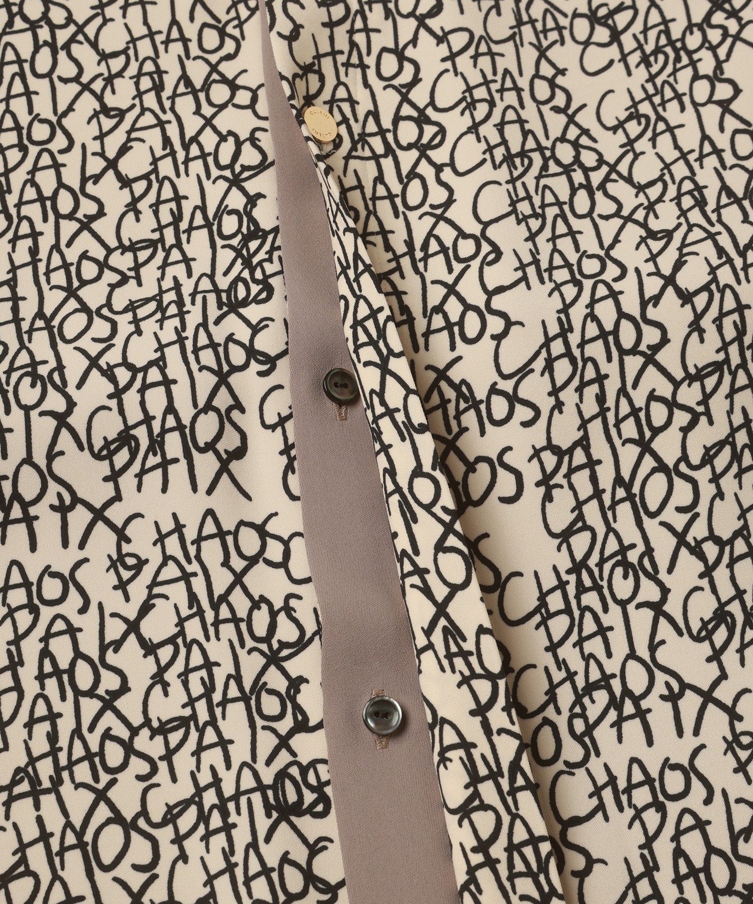 CHAOS Pattern Asymmetrical Layered Shirt