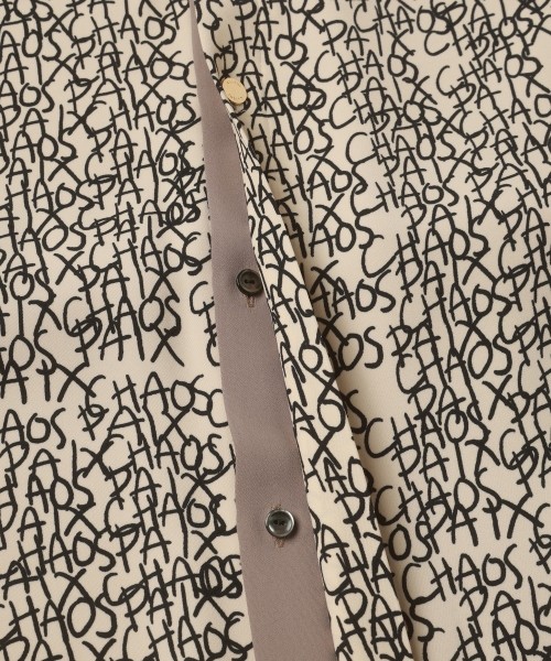 CHAOS Pattern Asymmetrical Layered Shirt