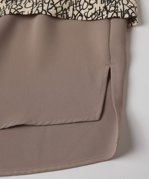 CHAOS Pattern Asymmetrical Layered Shirt