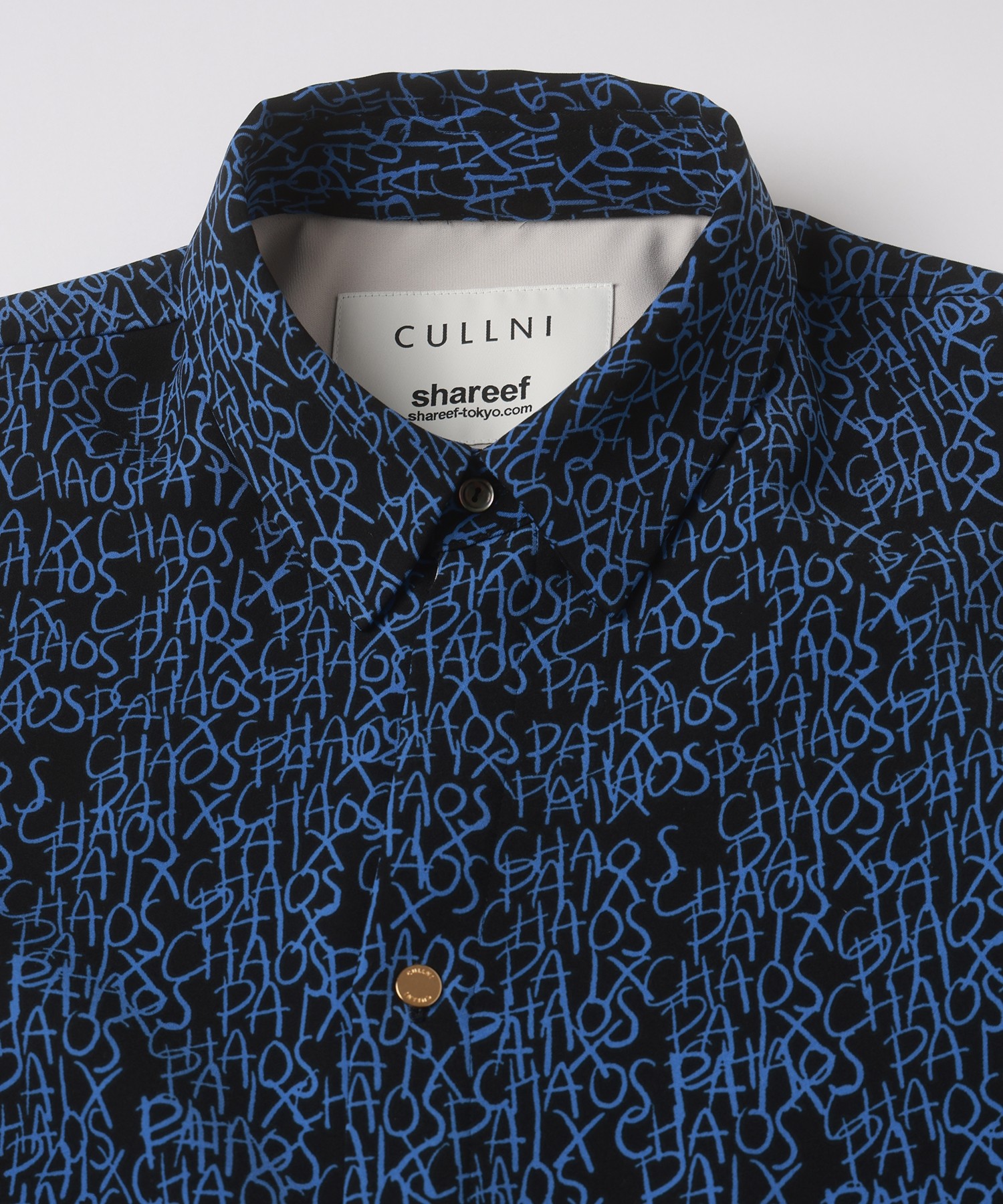 CHAOS Pattern Asymmetrical Layered Shirt