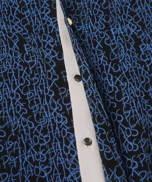 CHAOS Pattern Asymmetrical Layered Shirt