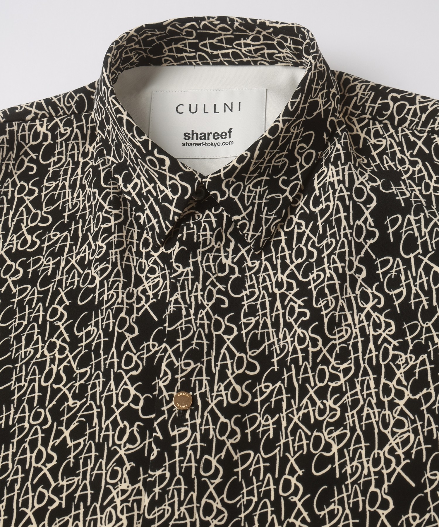 CHAOS Pattern Asymmetrical Layered Shirt