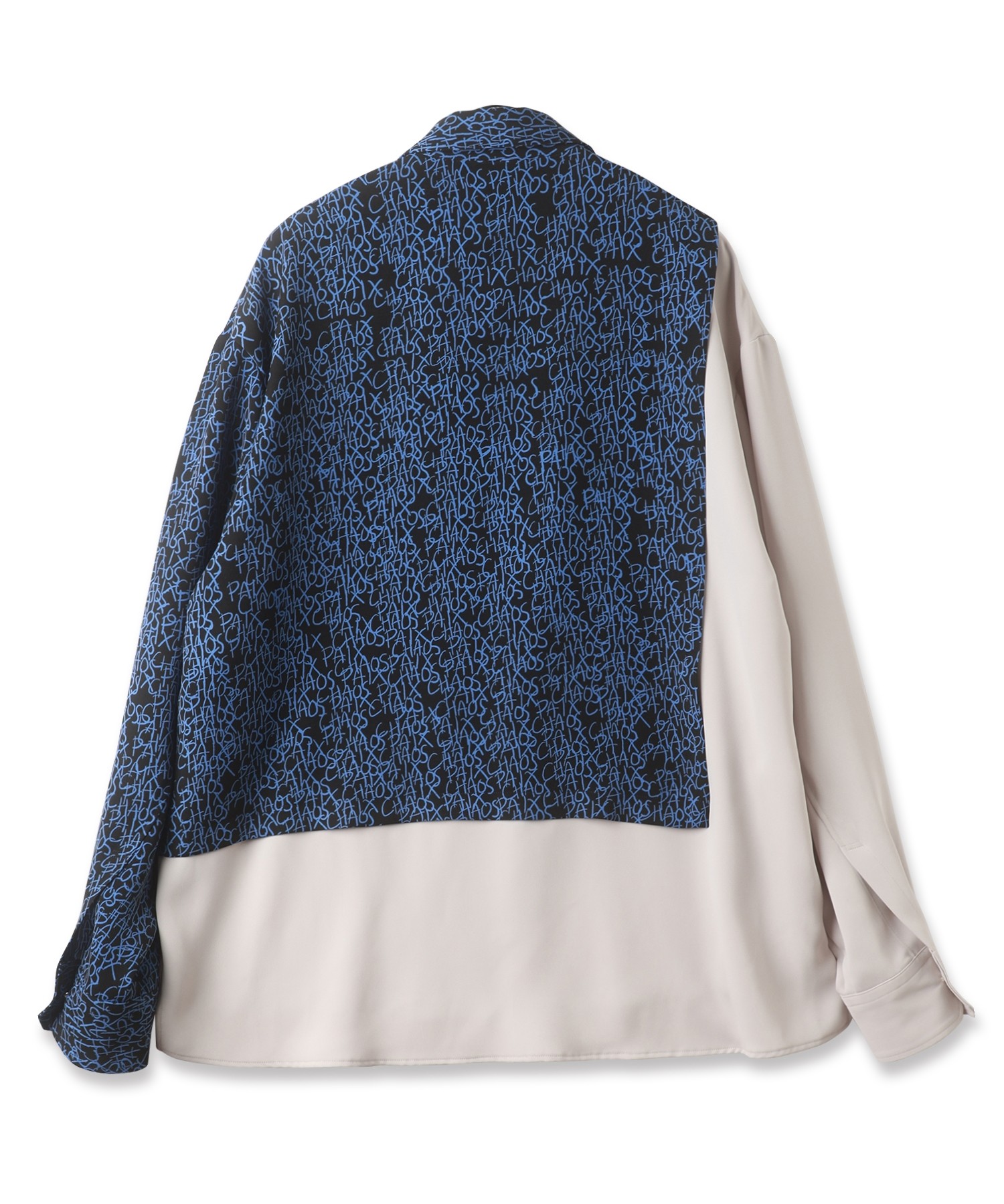 CHAOS Pattern Asymmetrical Layered Shirt