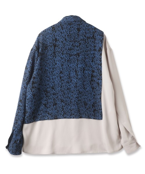 CHAOS Pattern Asymmetrical Layered Shirt