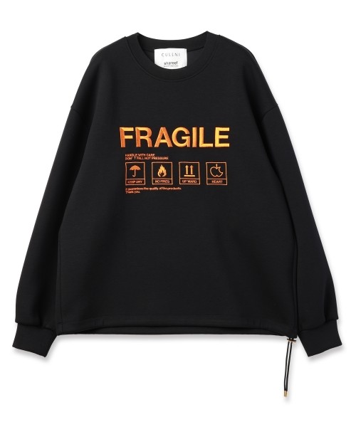 CULLNI & shareef トレーナー クルニ シャリーフ CULLNI × SHAREEF BARCODE Print & CULLNI Embroidery Switching