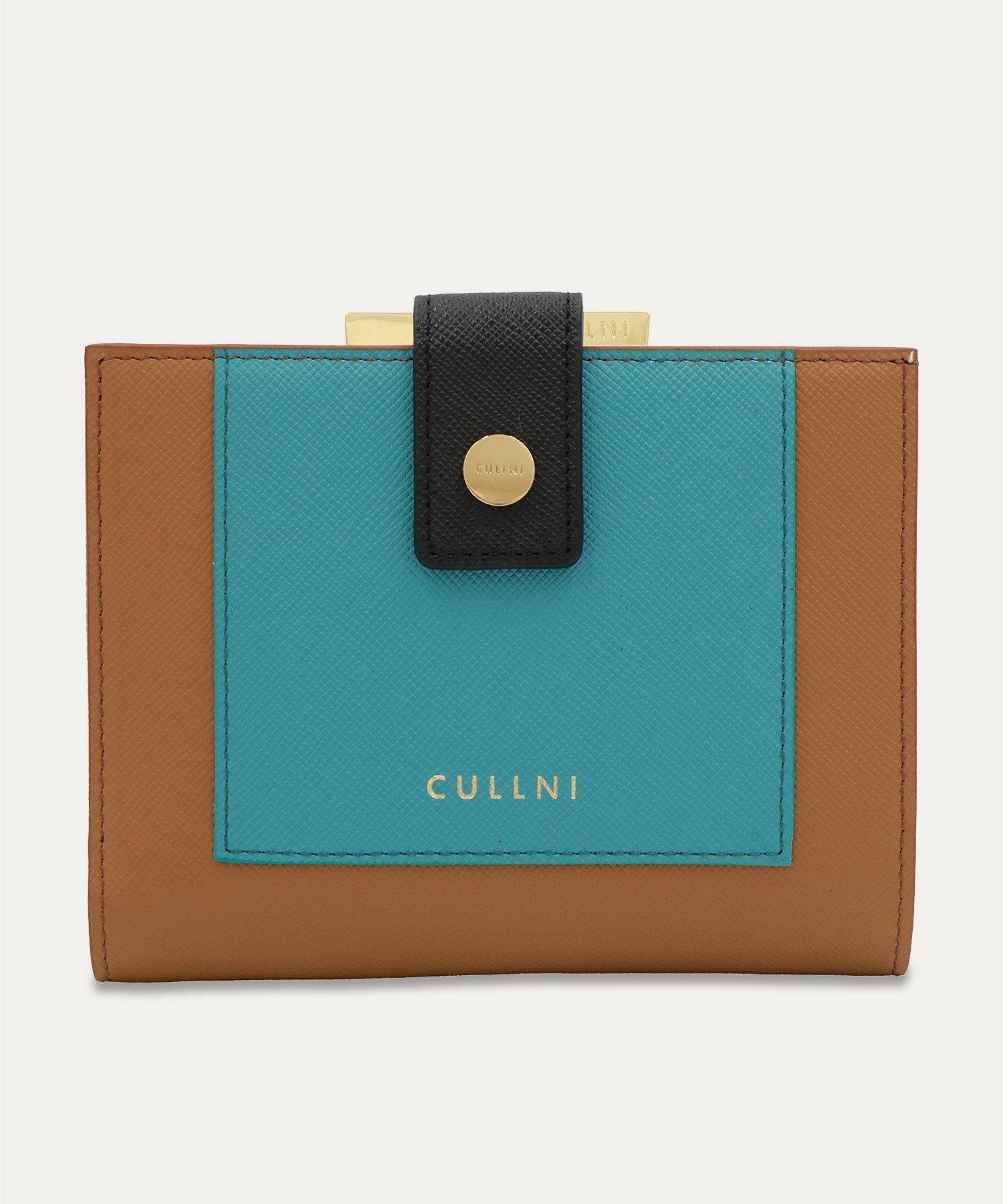 Leather Combination wallet With A Clasp