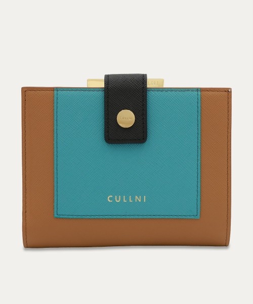 CULLNI WL-005 二つ折り財布　MIDDLE GREEN マルニ 二つ折り財布 財布 メンズ レディース バイカラー カーキ