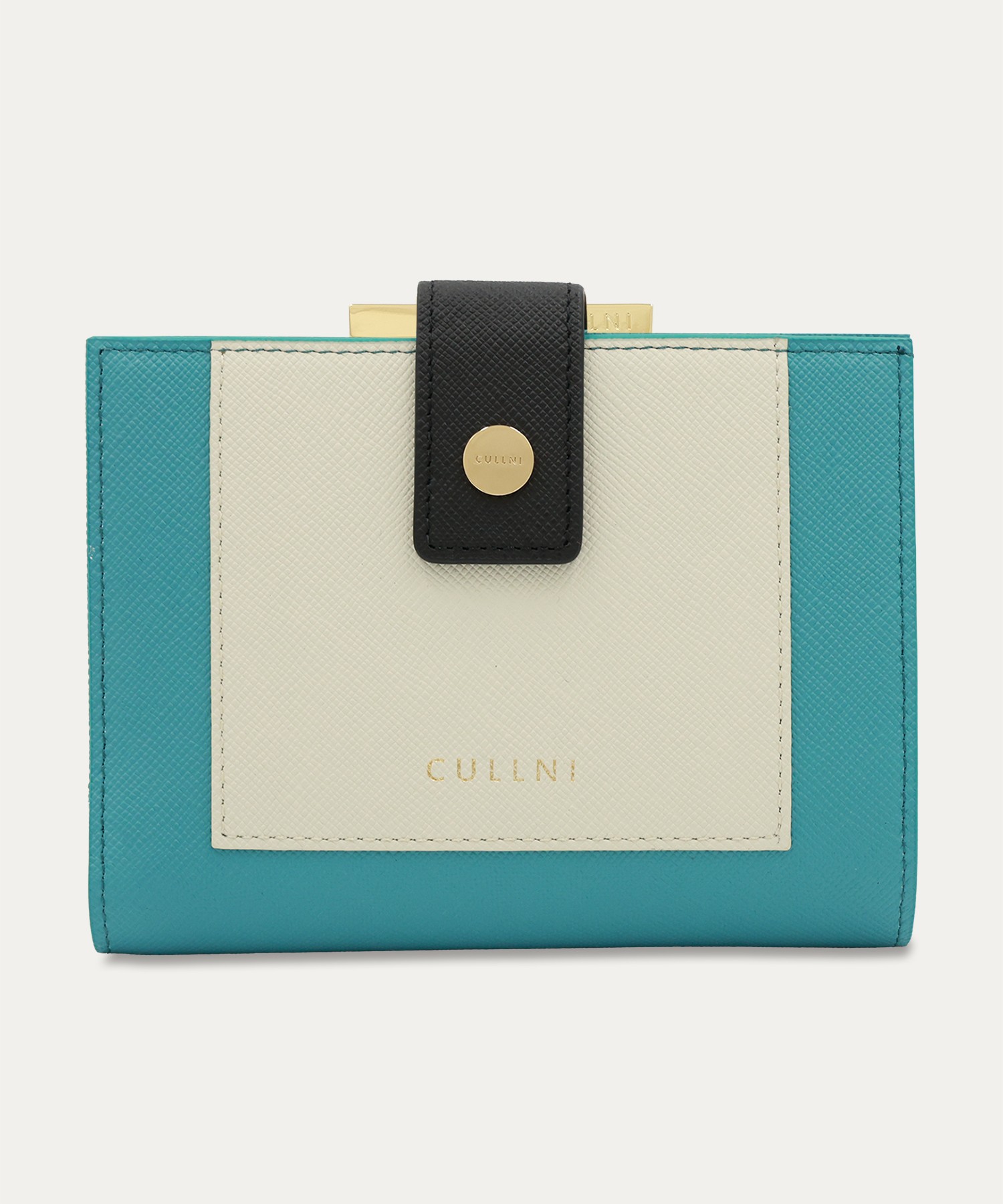 Leather Combination wallet With A Clasp
