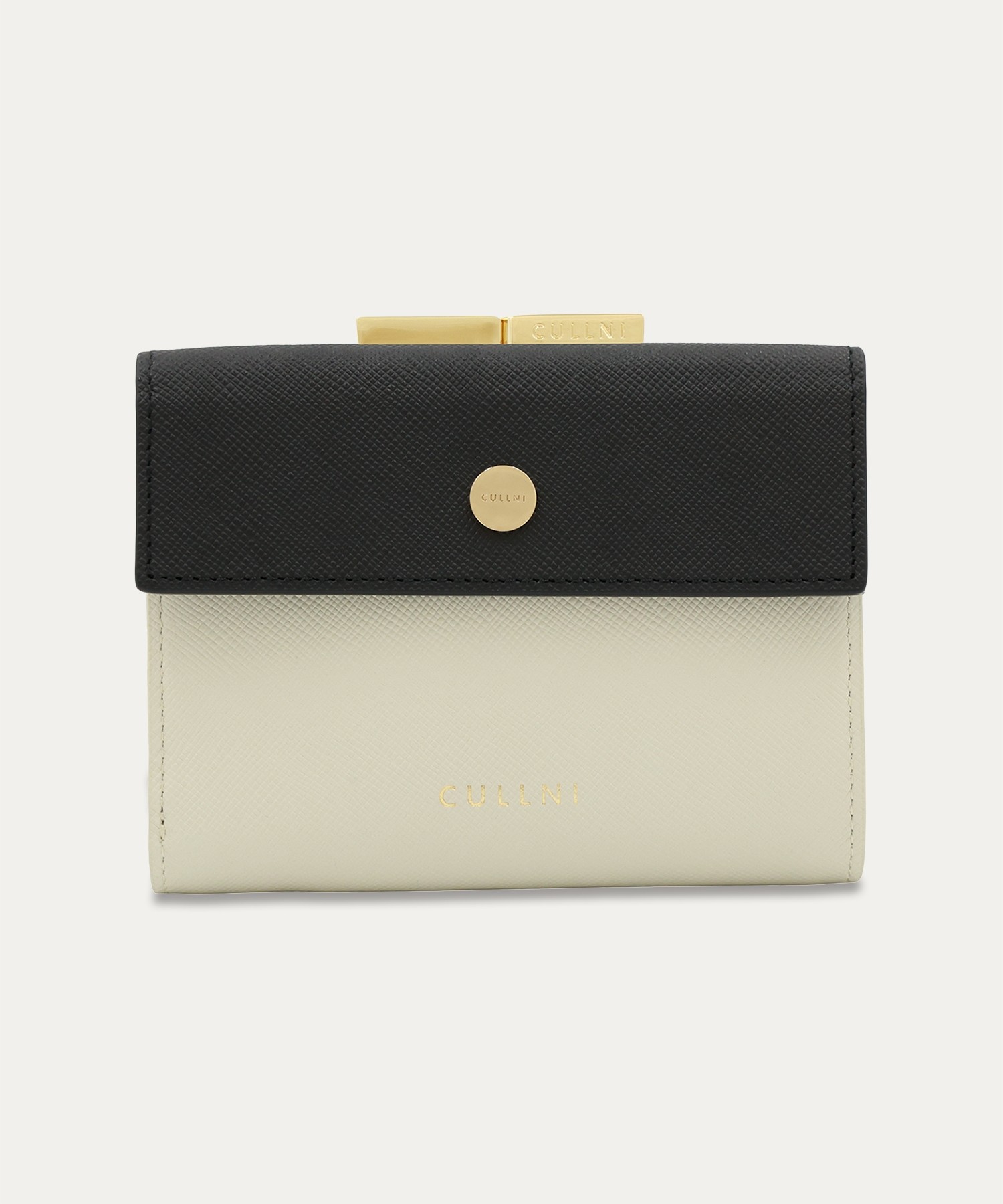 Leather Flap Mini wallet  With A Clasp