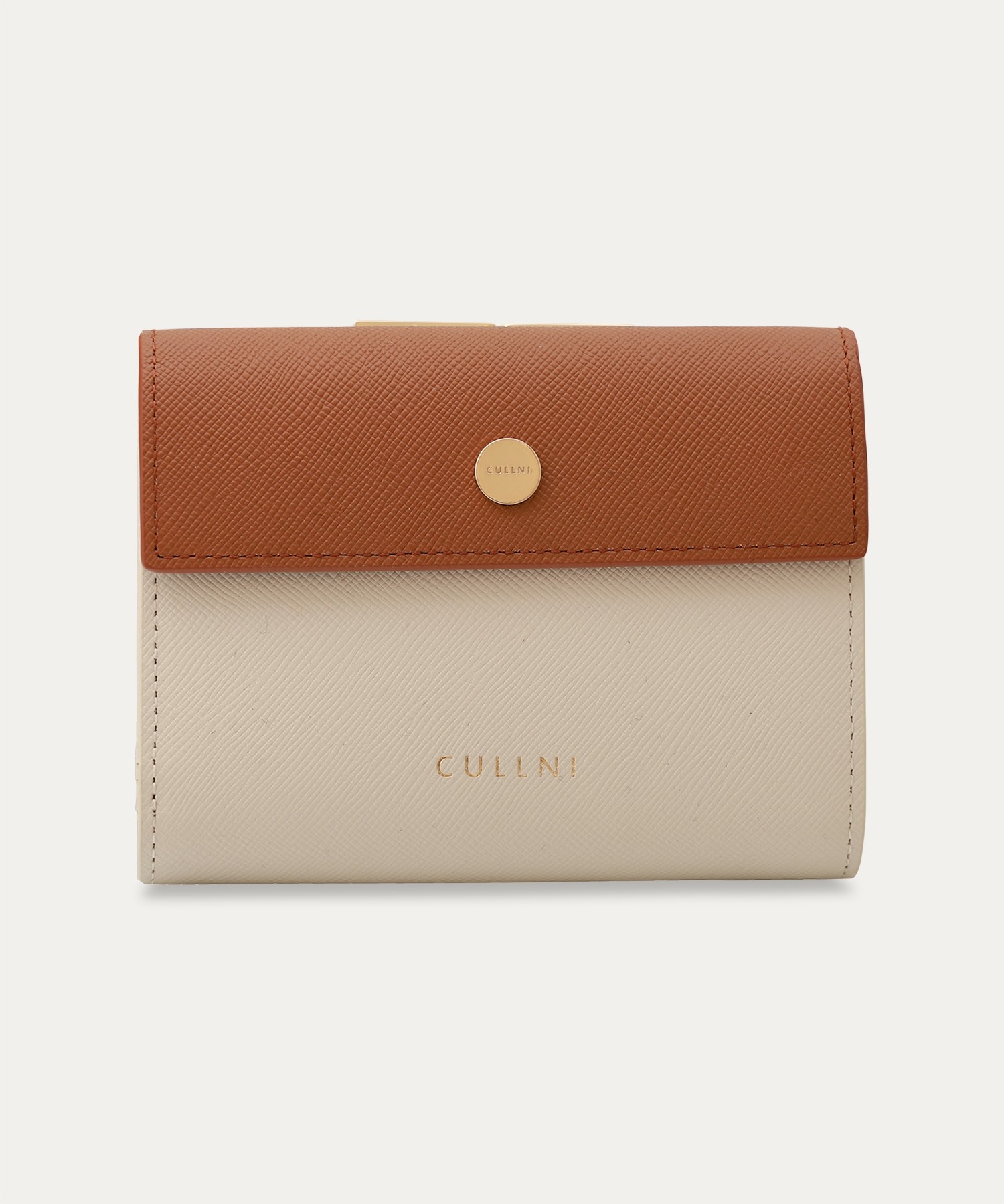 Leather Flap Mini wallet  With A Clasp