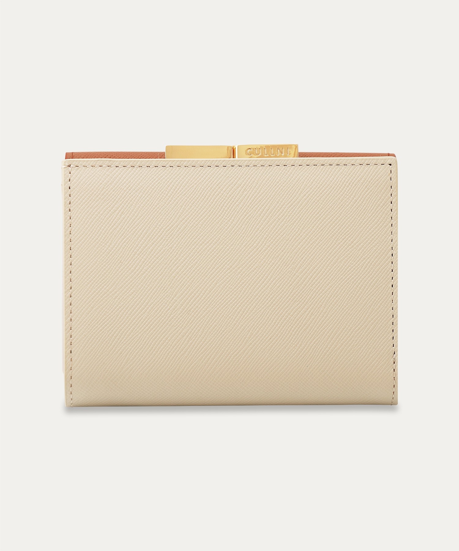 Leather Flap Mini wallet  With A Clasp