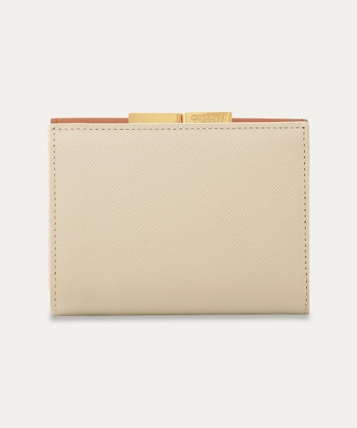 Leather Flap Mini wallet  With A Clasp