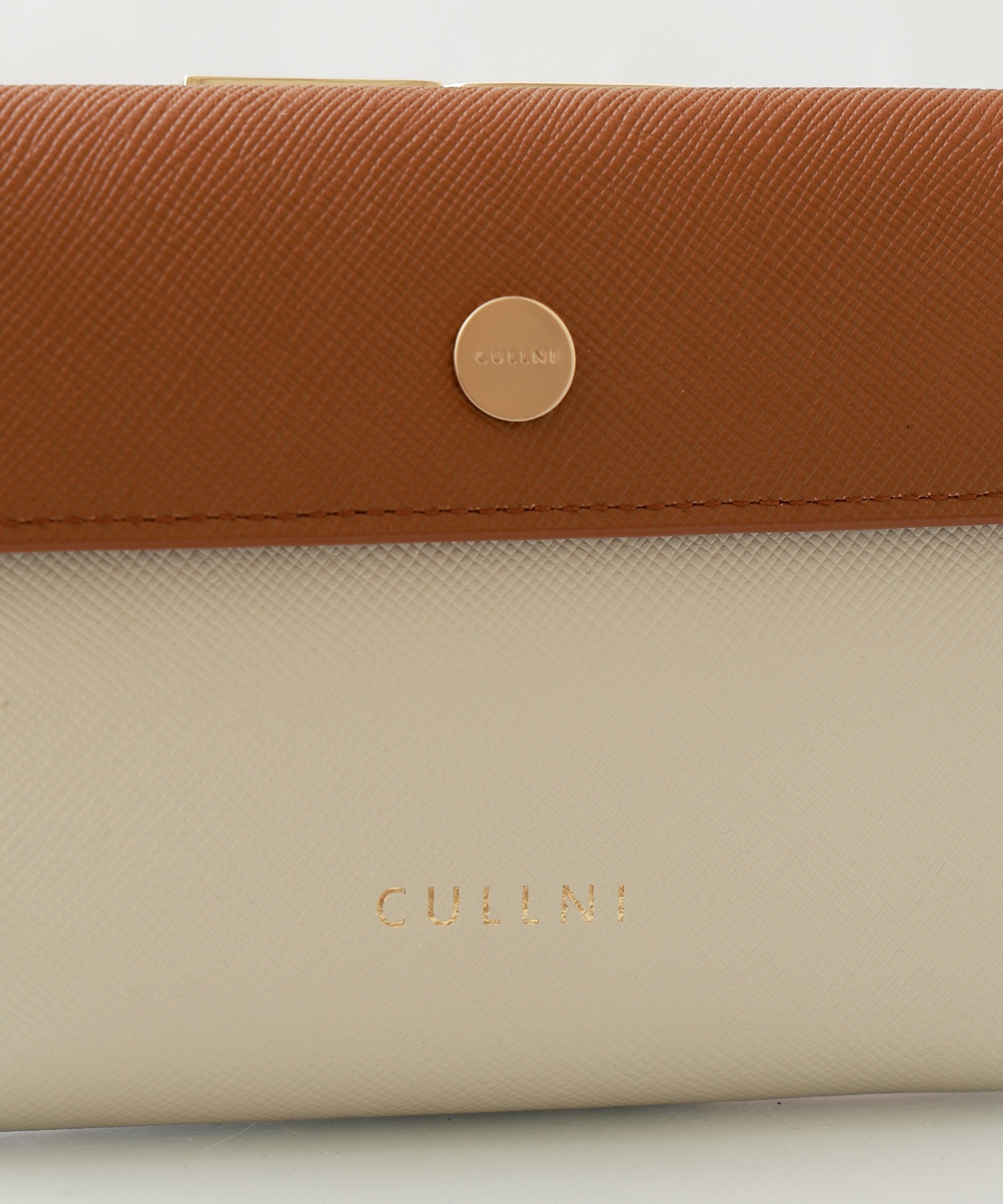 Leather Flap Mini wallet  With A Clasp