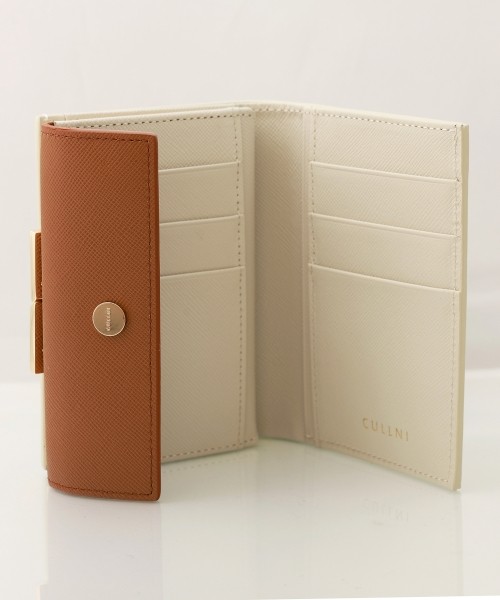 Leather Flap Mini wallet  With A Clasp