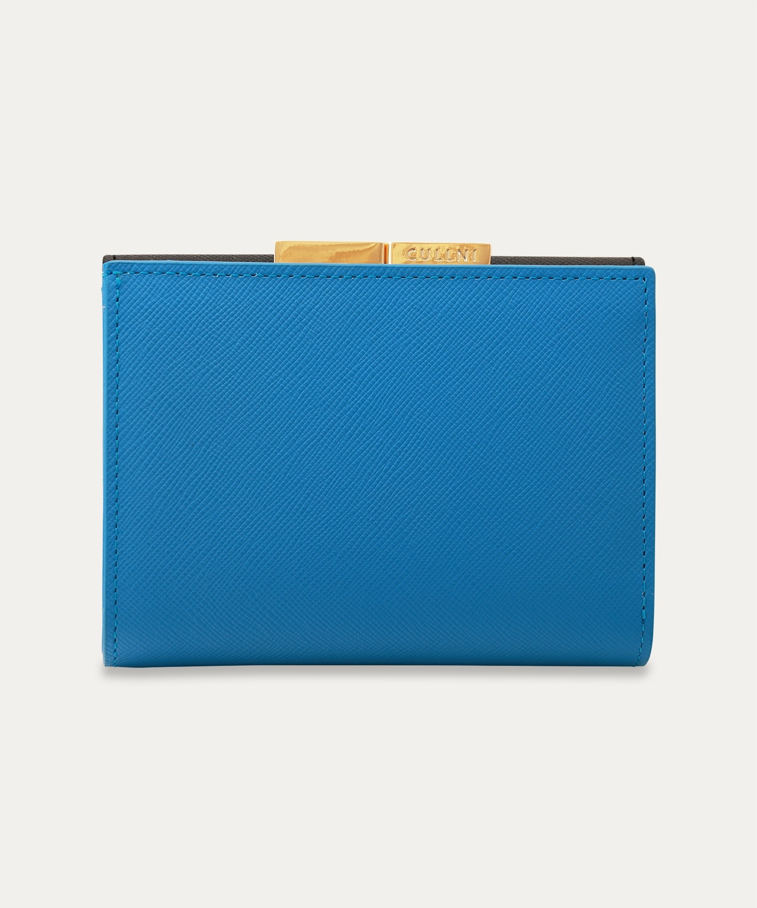 Leather Flap Mini wallet  With A Clasp