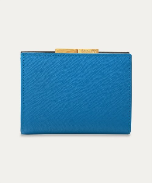 Leather Flap Mini wallet  With A Clasp